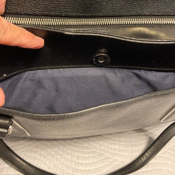 Tumi Sinclair Nina 3 Black Compartment Laptop Commuter Brief Tote Bag Purse - Picture 10 of 16